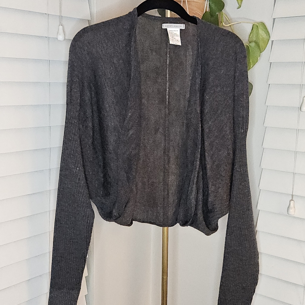 Sarah Pacini Charcoal Cardigan